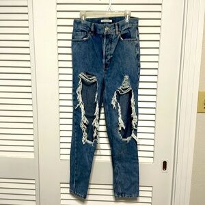 Pacsun Ultra High Rise Slim Torn jeans